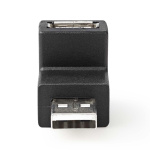 Nedis USB-A Adapter | USB 2.0 | USB-A Han | USB-A Hun | 480 Mbps | Rund | Nikkel belagt | PVC | Sort | Boks Nedis USB-A Adapter | USB 2.0 | USB-A Han | USB-A Hun | 480 Mbps | Rund | Nikkel belagt | PVC | Sort | Boks