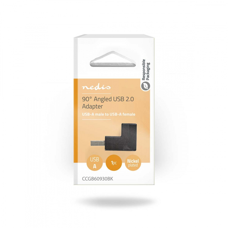 Nedis USB-A Adapter | USB 2.0 | USB-A Han | USB-A Hun | 480 Mbps | Rund | Nikkel belagt | PVC | Sort | Boks Nedis USB-A Adapter | USB 2.0 | USB-A Han | USB-A Hun | 480 Mbps | Rund | Nikkel belagt | PVC | Sort | Boks