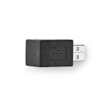 Nedis USB-A Adapter | USB 2.0 | USB-A Han | USB-A Hun | 480 Mbps | Rund | Nikkel belagt | PVC | Sort | Boks