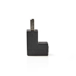 Nedis USB-A Adapter | USB 2.0 | USB-A Han | USB-A Hun | 480 Mbps | Rund | Nikkel belagt | PVC | Sort | Boks