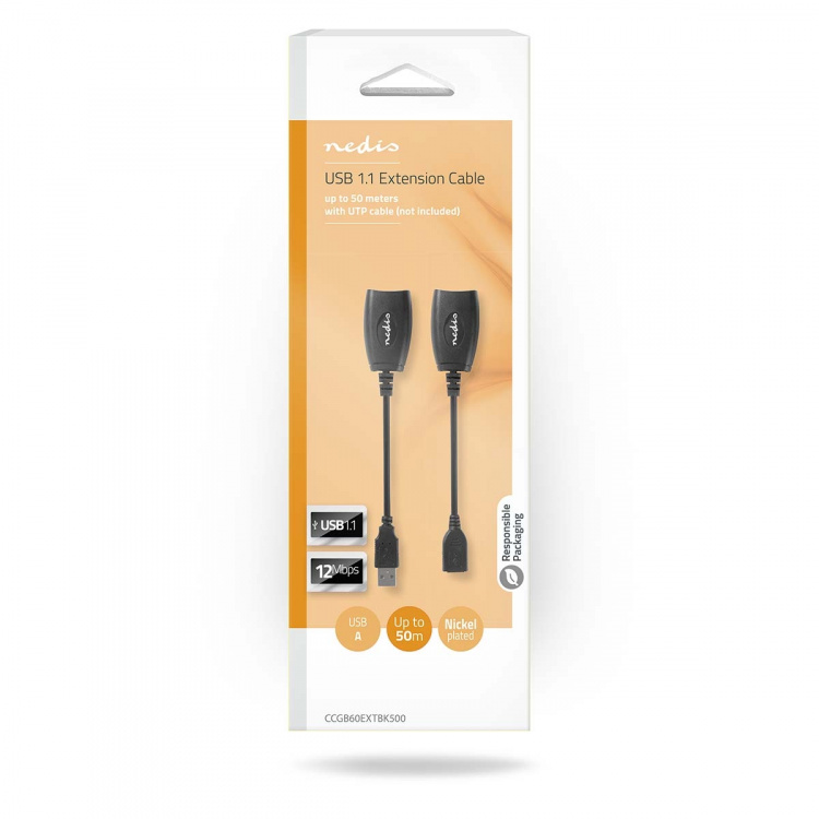 Nedis Aktiv USB-kabel | USB 1.1 | USB-A Han | RJ45 Hun | 12 Mbps | 0.20 m | Rund | Nikkel belagt | PVC | Kobber | Boks Nedis Aktiv USB-kabel | USB 1.1 | USB-A Han | RJ45 Hun | 12 Mbps | 0.20 m | Rund | Nikkel belagt | PVC | Kobber | Boks