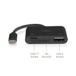 Nedis USB-hub | 1x USB-C™ | 1x USB A / 1x USB-C™ | 4-Port port(s) | USB 2.0 | USB-Strøm | SD & MicroSD