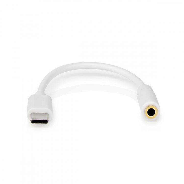 Nedis USB-C™ Adapter | USB 2.0 | USB-C™ Hann | 3.5 mm Hun | 0.10 m | Rund | Nikkel belagt | PVC | Hvit | Boks Nedis USB-C™ Adapter | USB 2.0 | USB-C™ Hann | 3.5 mm Hun | 0.10 m | Rund | Nikkel belagt | PVC | Hvit | Boks