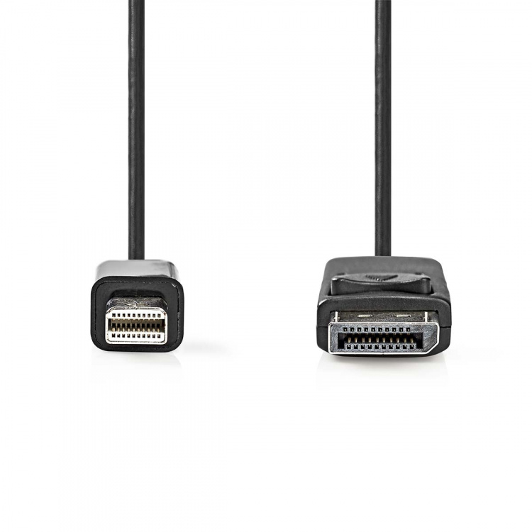 Nedis Mini Displayport-kabel | DisplayPort 1.2 | Mini DisplayPort Han | DisplayPort Han | 21.6 Gbps | Nikkel belagt | 2.00 m | Rund | PVC | Sort | Label Nedis Mini Displayport-kabel | DisplayPort 1.2 | Mini DisplayPort Han | DisplayPort Han | 21.6 Gbps | Nikkel belagt | 2.00 m | Rund | PVC | Sort | Label
