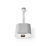 Nedis USB-C™ Adapter | USB 3.2 Gen 1 | USB-C™ Hann | Mini DisplayPort Hun | Power delivery | 0.20 m | Rund | Gull belagt | Flettet / Nylon | Sølv | Deksel Vindusboks Nedis USB-C™ Adapter | USB 3.2 Gen 1 | USB-C™ Hann | Mini DisplayPort Hun | Power delivery | 0.20 m | Rund | Gull belagt | Flettet / Nylon | Sølv | Deksel Vindusboks