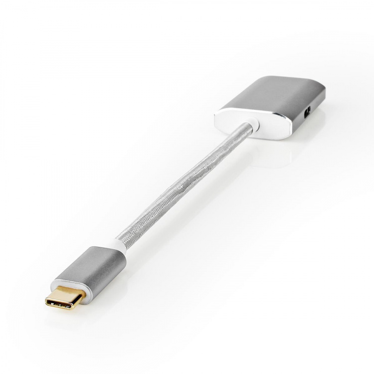 Nedis USB-C™ Adapter | USB 3.2 Gen 1 | USB-C™ Hann | Mini DisplayPort Hun | Power delivery | 0.20 m | Rund | Gull belagt | Flettet / Nylon | Sølv | Deksel Vindusboks Nedis USB-C™ Adapter | USB 3.2 Gen 1 | USB-C™ Hann | Mini DisplayPort Hun | Power delivery | 0.20 m | Rund | Gull belagt | Flettet / Nylon | Sølv | Deksel Vindusboks