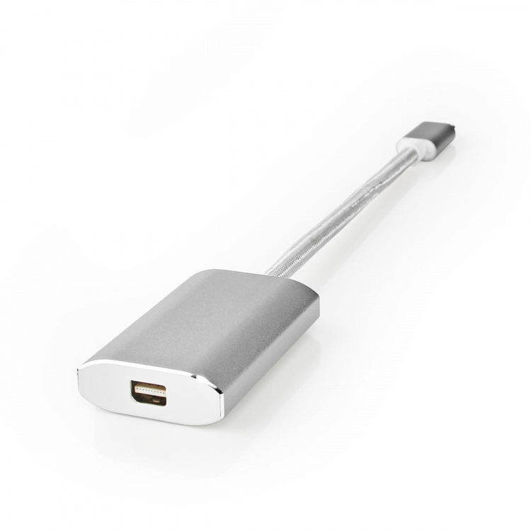 Nedis USB-C™ Adapter | USB 3.2 Gen 1 | USB-C™ Hann | Mini DisplayPort Hun | Power delivery | 0.20 m | Rund | Gull belagt | Flettet / Nylon | Sølv | Deksel Vindusboks Nedis USB-C™ Adapter | USB 3.2 Gen 1 | USB-C™ Hann | Mini DisplayPort Hun | Power delivery | 0.20 m | Rund | Gull belagt | Flettet / Nylon | Sølv | Deksel Vindusboks