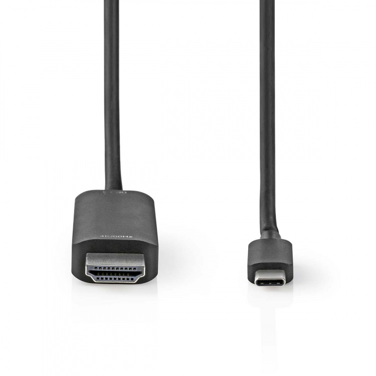 Nedis USB-C™ Adapter | USB 3.2 Gen 1 | USB-C™ Hann | HDMI ™ -kontakt | 4K@60Hz | 2.00 m | Rund | Nikkel belagt | PVC | Sort | Label Nedis USB-C™ Adapter | USB 3.2 Gen 1 | USB-C™ Hann | HDMI ™ -kontakt | 4K@60Hz | 2.00 m | Rund | Nikkel belagt | PVC | Sort | Label