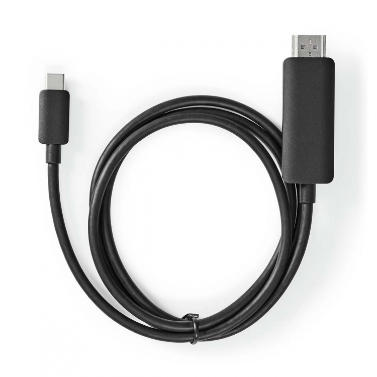 Nedis USB-C™ Adapter | USB 3.2 Gen 1 | USB-C™ Hann | HDMI ™ -kontakt | 4K@60Hz | 2.00 m | Rund | Nikkel belagt | PVC | Sort | Label Nedis USB-C™ Adapter | USB 3.2 Gen 1 | USB-C™ Hann | HDMI ™ -kontakt | 4K@60Hz | 2.00 m | Rund | Nikkel belagt | PVC | Sort | Label