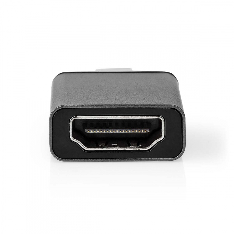 Nedis USB-C™ Adapter | USB 3.2 Gen 1 | USB-C™ Hann | HDMI™ Output | 4K@60Hz | Rund | Nikkel belagt | Grå / Sort | Boks