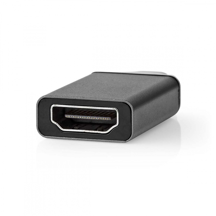 Nedis USB-C™ Adapter | USB 3.2 Gen 1 | USB-C™ Hann | HDMI™ Output | 4K@60Hz | Rund | Nikkel belagt | Grå / Sort | Boks