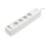Nedis SmartLife Power Strip | 2x USB-A / 2x USB-C™ / 4x plug with earth contact (CEE 7/3) | 16 A | 3680 W | 2.00 m | 0 - 55 °C | Android™ / IOS | Hvit