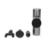 Nedis SmartLife Sports Massasje Pistol | Accu drevet | Oppladningsbar | 5 Massage Modes | Flatt hode / Konisk hode / Sfærisk hode / Snøreveske / U-formet hode | Mørk Grå