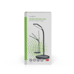 Nedis LED-lampe med trådløs lader | Dimmer - På produkt | LED / Qi | 15 W | Med dimming | Kald Hvit / Natural Hvit / Varm Hvit | 2700 - 6500 K