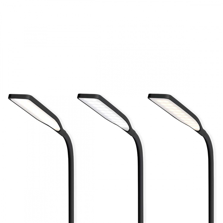 Nedis LED-lampe med trådløs lader | Dimmer - På produkt | LED / Qi | 15 W | Med dimming | Kald Hvit / Natural Hvit / Varm Hvit | 2700 - 6500 K