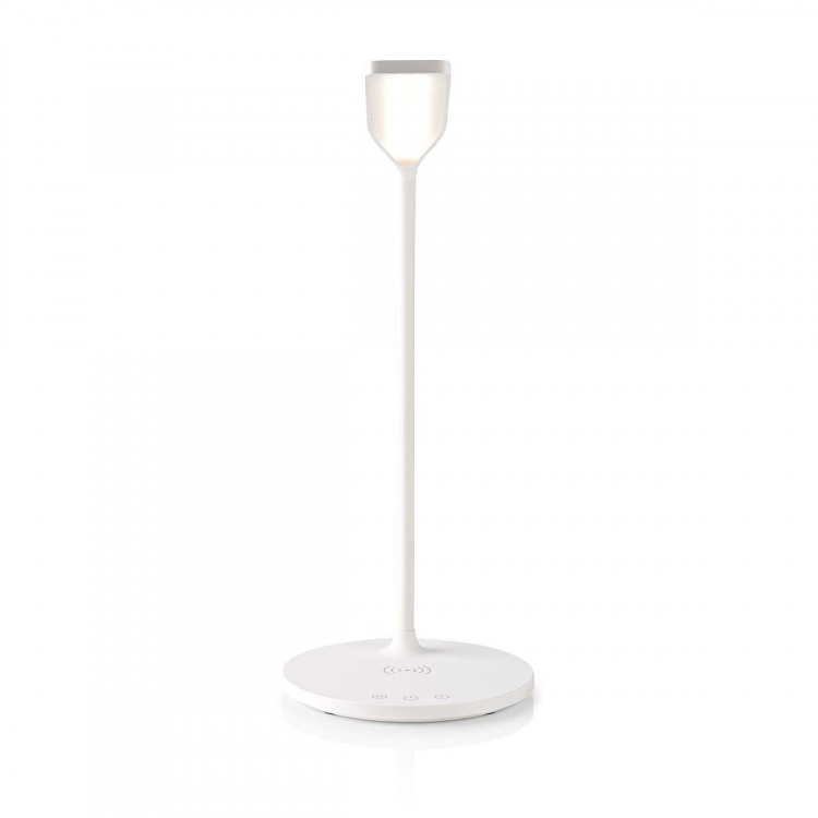 Nedis LED-lampe med trådløs lader | Dimmer - På produkt | LED | 15 W | Med dimming | Kald Hvit / Natural Hvit / Varm Hvit | 2700 - 6500 K