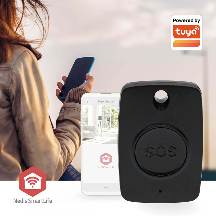 Nedis Smart Panikk Knapp | Zigbee 3.0 | Energitype for batteri: CR2450 | Sort