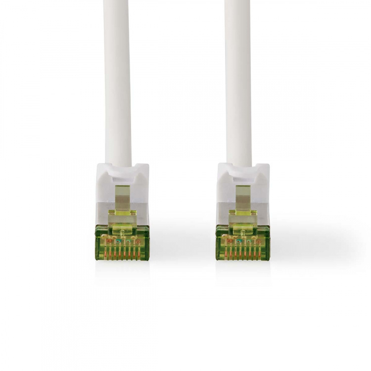 Nedis CAT7 nettverkskabel | S/FTP | RJ45 Han | RJ45 Han | 0.50 m | Snagless | Rund | LSZH | Hvit | Label