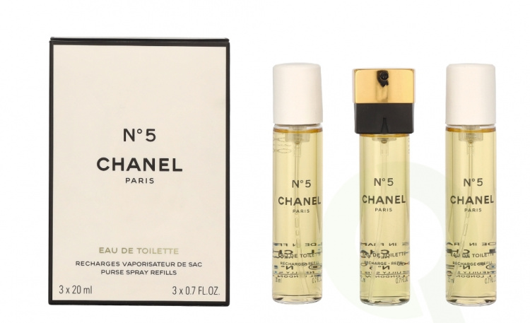 Chanel No 5 Giftset 60 ml 3x Edt Spray Refill 20Ml - Twist and Spray - Pungspray