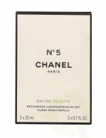 Chanel No 5 Giftset 60 ml 3x Edt Spray Refill 20Ml - Twist and Spray - Pungspray