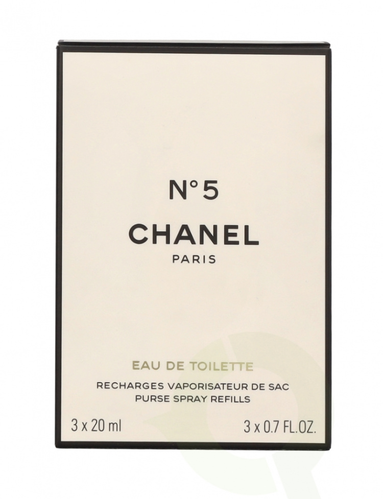 Chanel No 5 Giftset 60 ml 3x Edt Spray Refill 20Ml - Twist and Spray - Pungspray