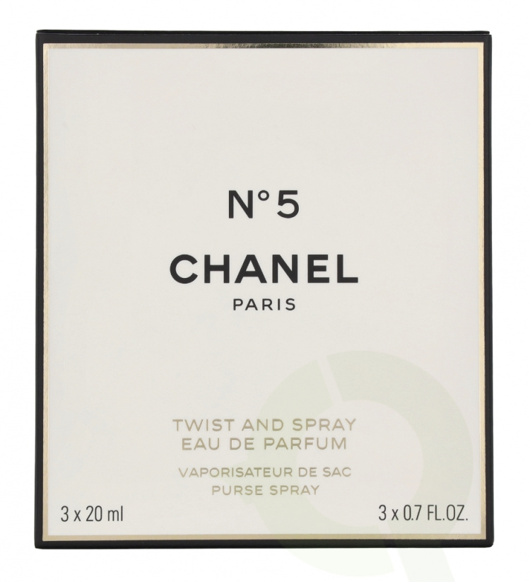 Chanel No 5 Gavesett 60 ml 2x Edp Spray Refill 20Ml/1x Edp Spray 20Ml - Twist and Spray