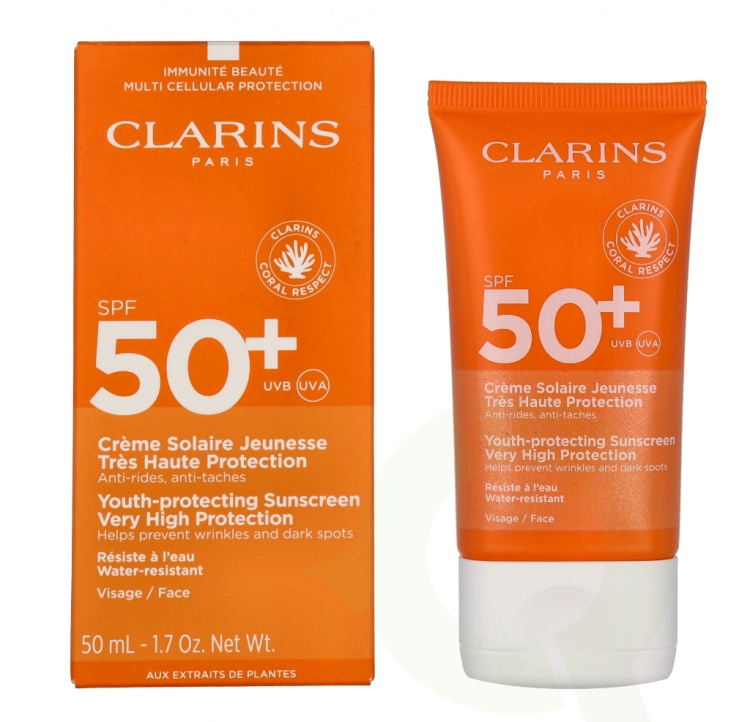 Clarins Ungdomsbeskyttende solkrem SPF50+ 50 ml
