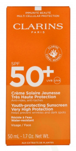 Clarins Ungdomsbeskyttende solkrem SPF50+ 50 ml
