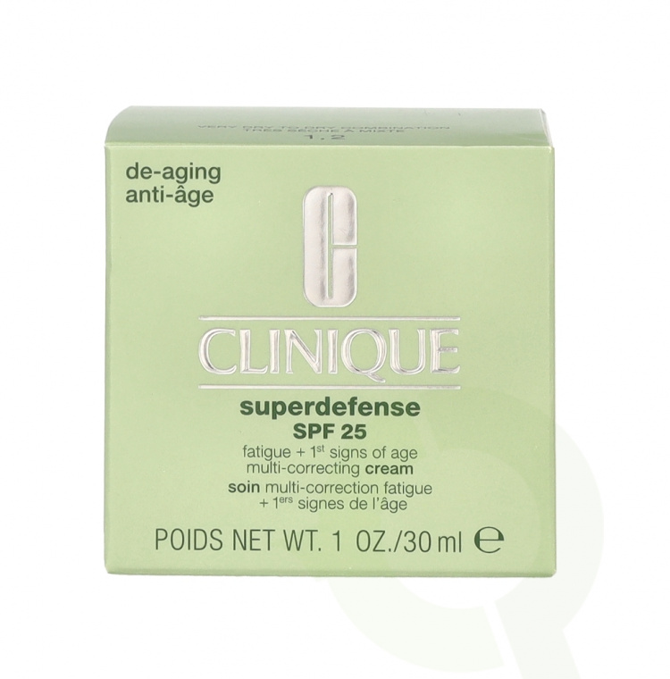 Clinique Superdefense Multi-Correcting Cream SPF25 30 ml Svært tørr til tørr Kombinasjon 1,2