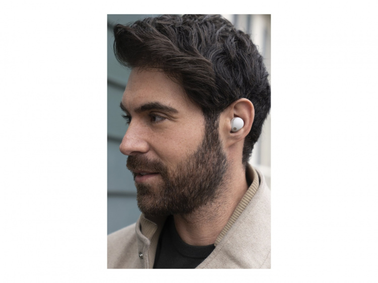 Sony WF-1000XM5 True Wireless-hodetelefoner i sølv Sony WF-1000XM5 True Wireless-hodetelefoner i sølv