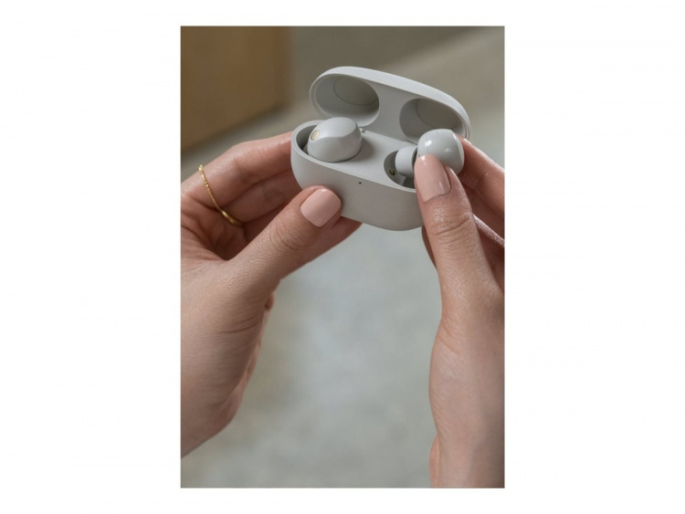 Sony WF-1000XM5 True Wireless-hodetelefoner i sølv Sony WF-1000XM5 True Wireless-hodetelefoner i sølv