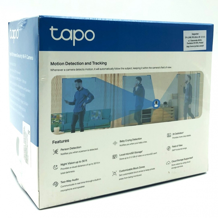 TP-LINK Tapo C210 V1 Nettverksovervåkningskamera TP-LINK Tapo C210 V1 Nettverksovervåkningskamera