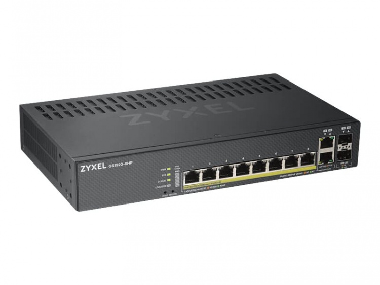 Zyxel GS1920-8HPv2 Switch 8-ports Gigabit PoE+-switch Zyxel GS1920-8HPv2 Switch 8-ports Gigabit PoE+-switch