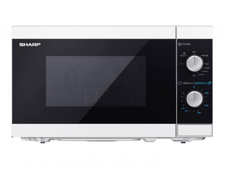Sharp Mikrobølgeovn med grill Frittstående 800W 20 liter Hvit/svart Sharp Mikrobølgeovn med grill Frittstående 800W 20 liter Hvit/svart
