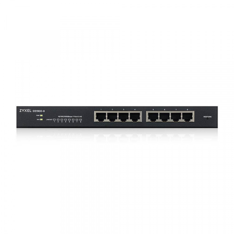 Zyxel GS1900-8, 8-port L2 Smart Switch