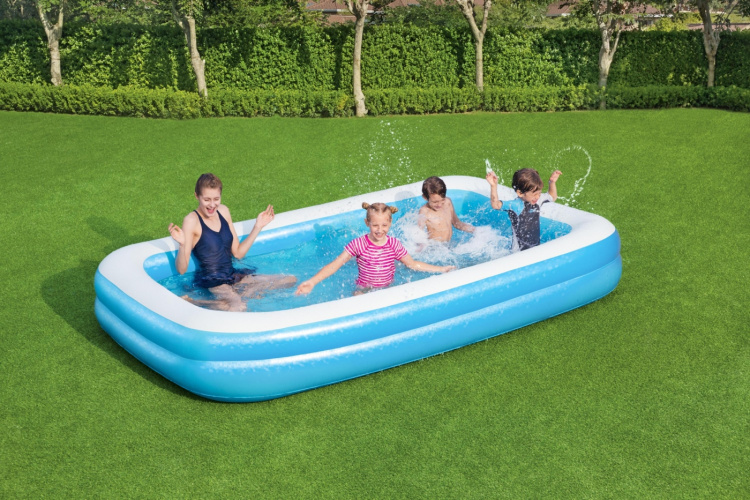 Bestway Family Pool Blue Rektangulær 305 x 183 x 46 cm Bestway Family Pool Blue Rektangulær 305 x 183 x 46 cm