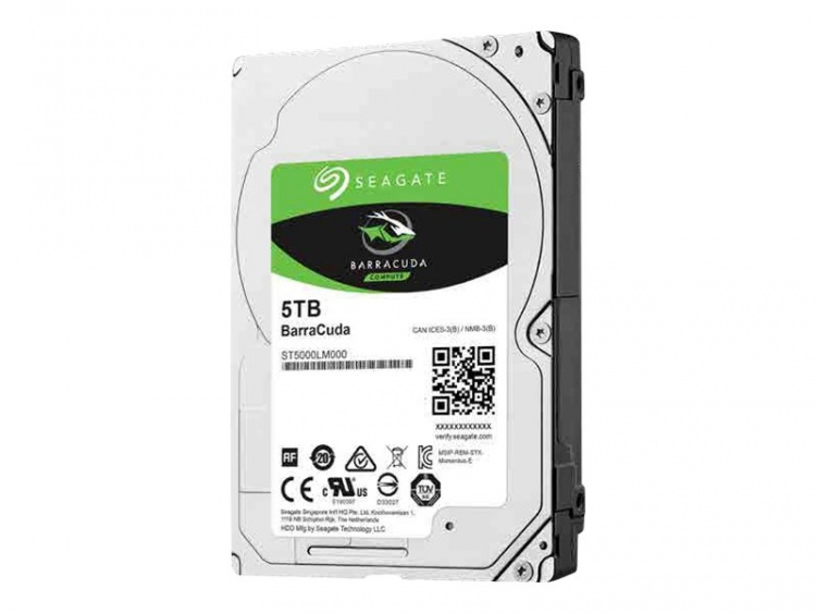 Seagate Guardian BarraCuda-harddisk ST5000LM000 5 TB 2,5 SATA-600 5400 o/min Seagate Guardian BarraCuda-harddisk ST5000LM000 5 TB 2,5 SATA-600 5400 o/min