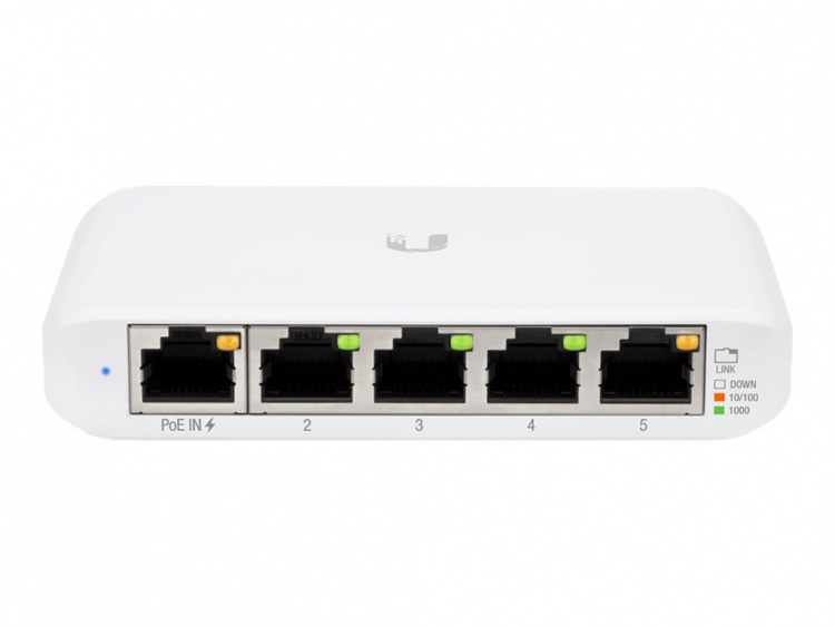 Ubiquiti UniFi Switch USW Flex Mini Switch 5-porter Gigabit PoE+