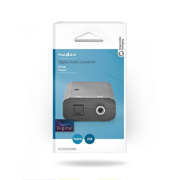 Nedis Digital Audio Converter | 1-veis | Inngang for lyd-/video-/datatilkoblinger: 1x S/PDIF | Utgang for lyd-/video-/datatilkoblinger: TosLink Female | Manuell | Sort Nedis Digital Audio Converter | 1-veis | Inngang for lyd-/video-/datatilkoblinger: 1x S/PDIF | Utgang for lyd-/video-/datatilkoblinger: TosLink Female | Manuell | Sort