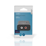 Nedis Digital Audio Converter | 1-veis | Inngang for lyd-/video-/datatilkoblinger: 2x RCA Male | Utgang for lyd-/video-/datatilkoblinger: 1x S/PDIF (RCA) Female / 1x TosLink Female | Manuell | Sort
