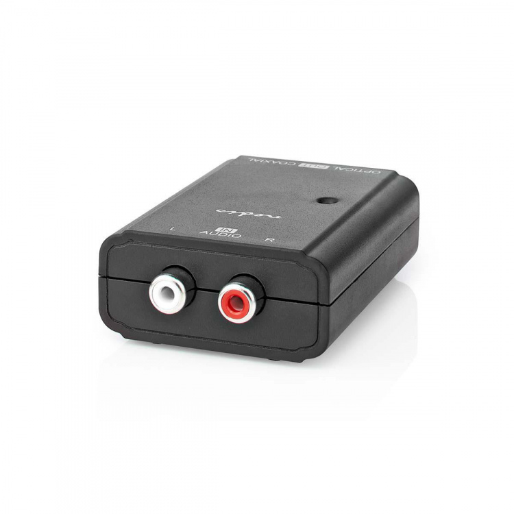 Nedis Digital Audio Converter | 1-veis | Inngang for lyd-/video-/datatilkoblinger: 2x RCA Male | Utgang for lyd-/video-/datatilkoblinger: 1x S/PDIF (RCA) Female / 1x TosLink Female | Manuell | Sort