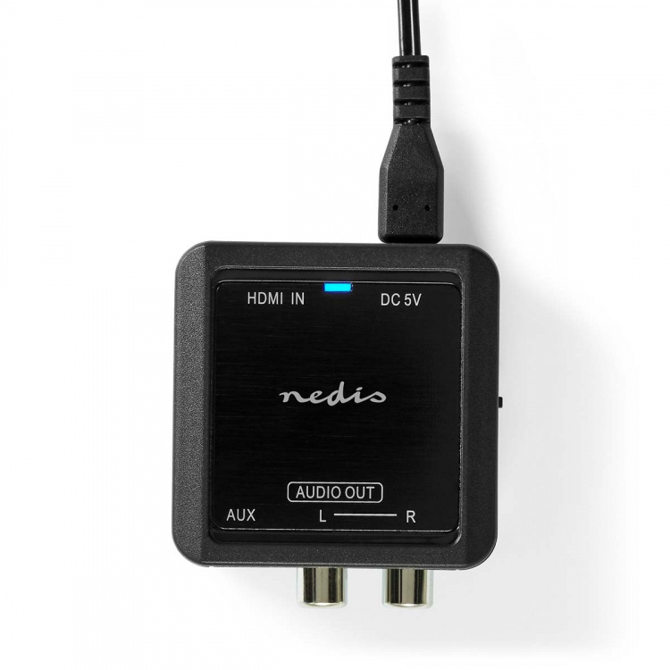 Nedis Digital Audio Converter | 1-veis | Inngang for lyd-/video-/datatilkoblinger: HDMI™ Input | Utgang for lyd-/video-/datatilkoblinger: 1x 3.5 mm / 2x (2x RCA Female) | Automatisk | Antrasitt