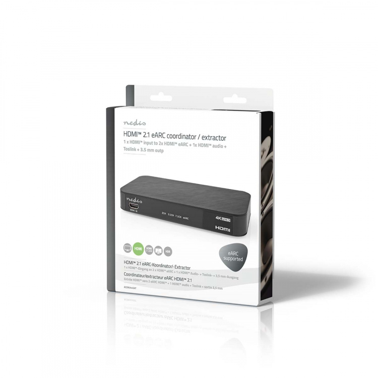 Nedis Digital Audio Converter | 2-veis | Inngang for lyd-/video-/datatilkoblinger: DC Power / 1x HDMI™ Input | Utgang for lyd-/video-/datatilkoblinger: 1x 3.5 mm / 1x TosLink / 3x HDMI™ Output | Automatisk / Trykk på knappen | Antrasitt Nedis Digital Audio Converter | 2-veis | Inngang for lyd-/video-/datatilkoblinger: DC Power / 1x HDMI™ Input | Utgang for lyd-/video-/datatilkoblinger: 1x 3.5 mm / 1x TosLink / 3x HDMI™ Output | Automatisk / Trykk på knappen | Antrasitt