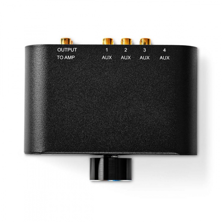 Nedis Analog Audio Switch | 4-Port port(s) | Inngang for lyd-/video-/datatilkoblinger: 1x 3.5 mm Audio Input / 3x (2x RCA Female) | Utgang for lyd-/video-/datatilkoblinger: 1x (2x RCA Female) | Manuell | Metall | Antrasitt Nedis Analog Audio Switch | 4-Port port(s) | Inngang for lyd-/video-/datatilkoblinger: 1x 3.5 mm Audio Input / 3x (2x RCA Female) | Utgang for lyd-/video-/datatilkoblinger: 1x (2x RCA Female) | Manuell | Metall | Antrasitt