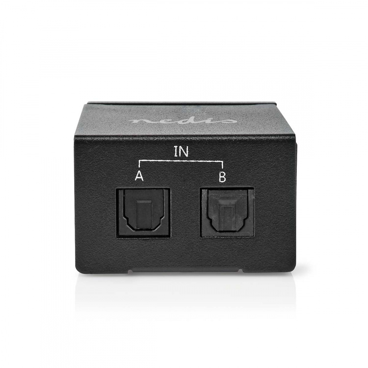 Nedis Digital Audio Switch | 2-veis | Inngang for lyd-/video-/datatilkoblinger: DC Power / 2x TosLink | Utgang for lyd-/video-/datatilkoblinger: TosLink Female | Bryter / Manuell | Metall | Sort Nedis Digital Audio Switch | 2-veis | Inngang for lyd-/video-/datatilkoblinger: DC Power / 2x TosLink | Utgang for lyd-/video-/datatilkoblinger: TosLink Female | Bryter / Manuell | Metall | Sort