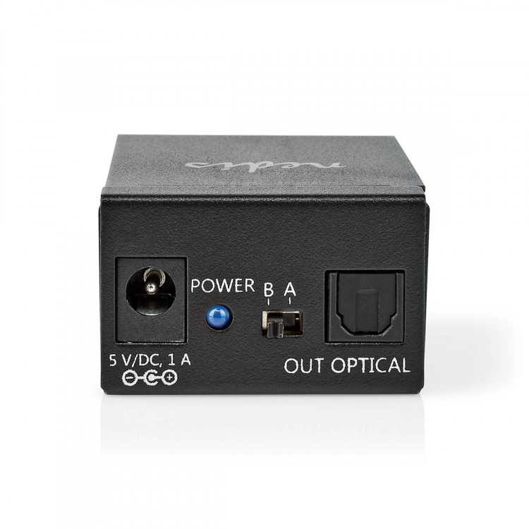 Nedis Digital Audio Switch | 2-veis | Inngang for lyd-/video-/datatilkoblinger: DC Power / 2x TosLink | Utgang for lyd-/video-/datatilkoblinger: TosLink Female | Bryter / Manuell | Metall | Sort Nedis Digital Audio Switch | 2-veis | Inngang for lyd-/video-/datatilkoblinger: DC Power / 2x TosLink | Utgang for lyd-/video-/datatilkoblinger: TosLink Female | Bryter / Manuell | Metall | Sort