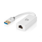 Nedis USB-nettverkskort | USB 3.2 Gen 1 | 1 Gbps | USB-A Han | RJ45 Hun | 0.20 m | Rund | Gull belagt | Bare kobber | Hvit | Boks Nedis USB-nettverkskort | USB 3.2 Gen 1 | 1 Gbps | USB-A Han | RJ45 Hun | 0.20 m | Rund | Gull belagt | Bare kobber | Hvit | Boks