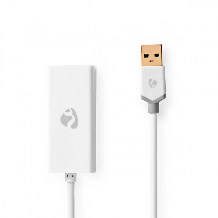 Nedis USB-nettverkskort | USB 3.2 Gen 1 | 1 Gbps | USB-A Han | RJ45 Hun | 0.20 m | Rund | Gull belagt | Bare kobber | Hvit | Boks Nedis USB-nettverkskort | USB 3.2 Gen 1 | 1 Gbps | USB-A Han | RJ45 Hun | 0.20 m | Rund | Gull belagt | Bare kobber | Hvit | Boks