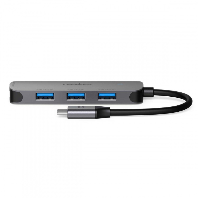 Nedis USB-hub | 1x USB-C™ | 4x USB A Female | 4-Port port(s) | USB 3.2 Gen 1 | USB-Strøm | 5 Gbps Nedis USB-hub | 1x USB-C™ | 4x USB A Female | 4-Port port(s) | USB 3.2 Gen 1 | USB-Strøm | 5 Gbps