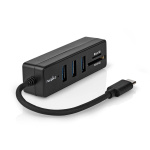 Nedis USB-hub | 1x USB-C™ | 3x USB A Female | 5-Port port(s) | USB 3.2 Gen 1 | USB-Strøm | 5 Gbps | SD & MicroSD